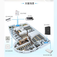 海康威视(HIKVISION)门禁套装K2801企业别墅学校单元楼公寓小区宿舍门禁系统开门卡机方案