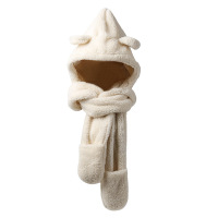 aurora 服饰配件围巾可爱卡通熊耳朵围巾