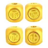 中国工艺 足金颐和园福路通手串 3D硬金CNC工艺 3.9g