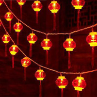 TURMN 水晶大红灯笼6米40灯