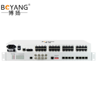 博扬 综合业务电话光端机32路电话+2路千兆+4路百兆以太网物理隔离 LC单纤80km机架式1对 BY-32P2G4EV