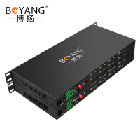 博扬(BOYANG)全高清HDMI视频光端机 4路双向HDMI+4路双向音频+1路网络 BY-4HhAaFE