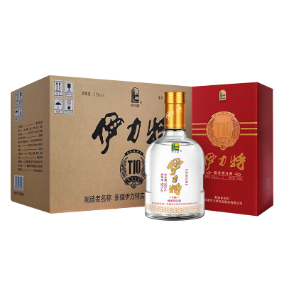 伊力特十年珍藏52度白酒500ml*6瓶整箱