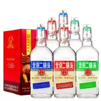 永丰北京二锅头出口小方瓶 三色(红绿蓝)42度500ml*6瓶 清香型白酒纯粮食酒 (新旧外包装随机发货)