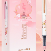 得力S890颐和园直液式走珠笔0.5mm全针管(黑)(支)