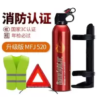 FlameFighter(火焰战士)灭火器 汽车用车载家用铝合金干粉520g+反光背心+三角架