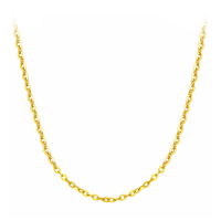 GZUAN古钻珠宝 白18k金素金女士时尚百搭项链 O字链 1.2克 XL0023