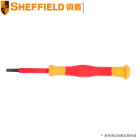 钢盾(SHEFFIELD) 双色柄绝缘花型精密螺丝刀 S151064 T15*50mm