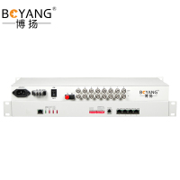 博扬 BY-8E1-4E-120km PDH光端机8E1 8路2m+4路以太网 LC单纤120公里 机架式双电源