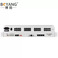 博扬 PCM复用设备 E1转30路电话+4路以太网(共享64K) 机架式 1对价 BY-PCM30P-4F