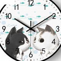 小米( mi)现代简约可爱小猫挂钟10寸