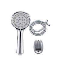 家博圆 B1329 卫浴手持花洒头三件套装 五功能增压淋浴花洒喷头 莲蓬头软管支架底座 (SL)单位:个