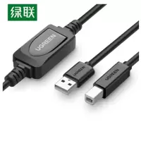 绿联(Ugreen) 10374 高速USB打印机数据线 2.0方口连接线AM/BM带信号放大器10米 连接线