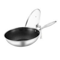 德铂(Debo)马里奥304不锈钢不粘炒锅32cm DEP-729