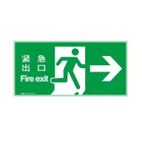 安赛瑞(SAFEWARE)自发光出口标识(紧急出口→)37×18cm 自发光不干胶 YX