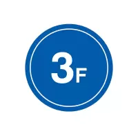 安赛瑞(SAFEWARE)楼层指示标识(3F)Φ30cm 塑料板 YX