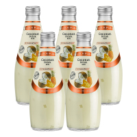 乐可芬(LOCKFUN)泰国原装进口椰果椰汁饮料多口味果汁椰子水饮品 [凤梨味]290ml*5瓶