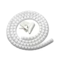 安赛瑞(SAFEWARE)电线理线管(10套装)白色 Φ16mm×2m 配理线夹 YX