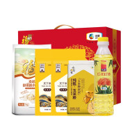 中粮 福临门软糯香米500g*2袋+小麦粉1000g+悦润红花籽油400ml+优选玉米糁350g“幸福安康”伴手礼C1