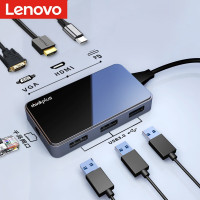 联想ThinkPad Type-C扩展坞转 HDMI/VGA/千兆网口转接头 LX0801