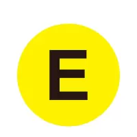 安赛瑞(SAFEWARE)耐磨库位编号地贴(E)Φ20cm 耐磨PC材料 YX