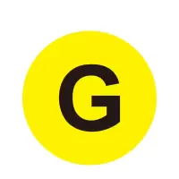 安赛瑞(SAFEWARE)耐磨库位编号地贴(G)Φ20cm 耐磨PC材料12165 YX