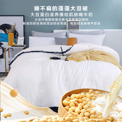 洁丽雅大豆纤维被子加厚磨毛被芯保暖空调被褥单双人棉被 宿舍