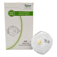 耐呗斯 舒适款折叠头带白色有阀防尘口罩 NBS95402V 40只/盒