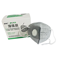 耐呗斯 折叠耳带有阀活性炭口罩 NBS9501VC 20只/盒