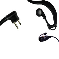 HaYiJiang对讲机耳机卷线耳机摩托口/建伍口适配宝锋摩托罗拉等对讲机