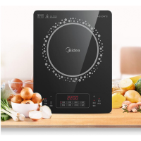 美的(Midea)电磁炉 家用2200W大功率 火锅炉汉森面板 电磁灶 智能定时 旋风防堵风机 C22-RT22E01