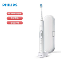 飞利浦(PHILIPS)电动牙刷 充电式声波震动成人自动牙刷 力度感应技术 三种模式选择 HX6877/27