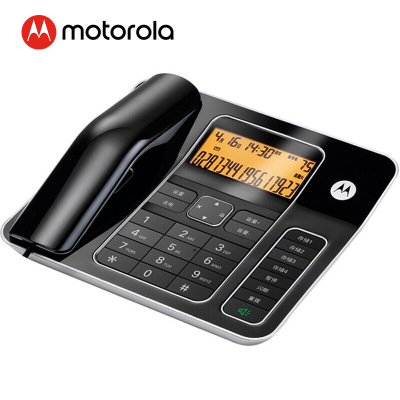 摩托罗拉(Motorola)电话机座机固定电话 办公家用 清晰免提 大屏幕 大按键 钢琴烤漆 CT340C