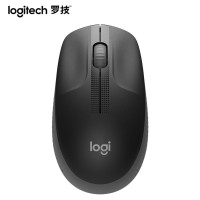 罗技Logitech 无线鼠标M190 大手鼠标 工业灰