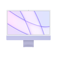 (定制)Apple iMac24英寸 4.5K屏 M1芯片(8核图形处理器)8G 512G SSD/紫色