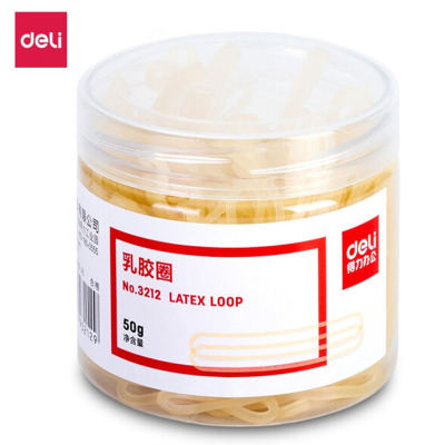 得力(deli)50g耐用橡皮筋/乳胶圈/橡皮圈/捆扎胶圈 办公用品 3212