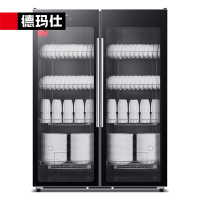 德玛仕(DEMASHI)消毒柜商用 双开门立式大容量 酒店餐厅饭店餐具茶杯碗柜 83cm专供款不锈钢层架