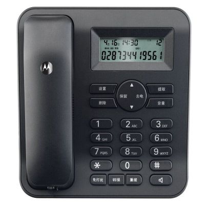 Motorola 摩托罗拉CT410C电话机座机 固定电话机固话免电池家用办公商务 黑色