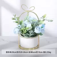 ins北欧创意铁艺花瓶摆件仿真干花 整体高20*宽23cm
