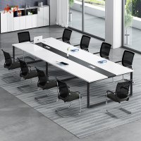 质凡会议桌长桌大型小型简约现代洽谈接待工作台组合长条桌会议室