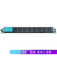 公牛(bull) GNE-1080 10A大功率插座 八位总控 1.8米 黑色 (SL)单位:个