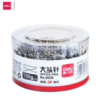 得力(deli) 大头针 0039 100克/筒 单筒装