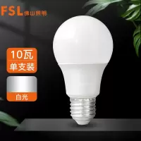 佛山照明(FSL)LED球泡9W大口节能灯泡E27炫银日光色6500K