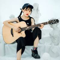 拉维斯Nightwish 米维斯X单板民谣木吉他 初学者学生男女电箱41寸S_409 米维斯S(A)全桃花心木(40英寸