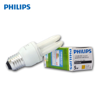 飞利浦(Philips)E27螺口节能灯光源家用螺纹2U3U电灯台灯U型亮日光灯泡 标准型3U18W 白光1支装