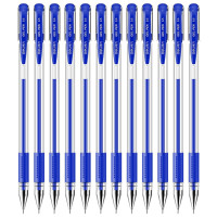 得力 6601 拔盖签字笔 0.5mm 蓝 12支-盒(SL)单位:盒