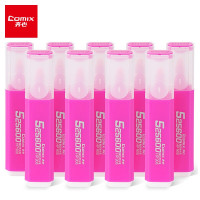 齐心 HP908 持久醒目荧光笔 粉 (10支-盒)(SL)单位:盒