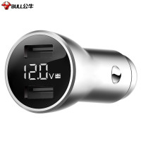 公牛(BULL)GNV-CD1180 数显车载USB充电器 车载充电器/点烟器式车充/双口USB一拖二(G)
