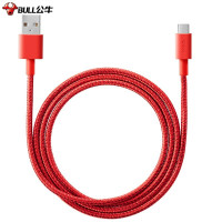 公牛(BULL)J510B(红)尼龙编织安卓数据线 USB抗折断快充数据线(G)