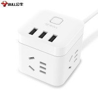 公牛(BULL) 插座/智能USB插座/插排/插线板/ GN-U303U 3孔+3USB白魔方全长1.5米(G)